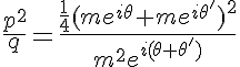 5$\frac{p^2}{q}=\frac{\frac{1}{4}(me^{i\theta}+me^{i\theta'})^2}{m^2e^{i(\theta+\theta')}